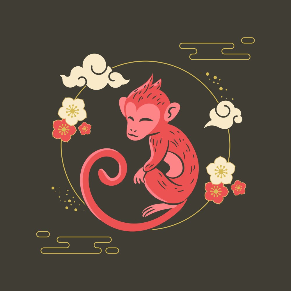 Free Art Chinese Zodiac Year of the Monkey Mixkit