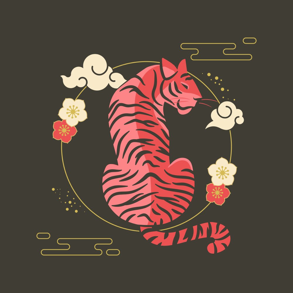 Free Art Chinese Zodiac Year of the Tiger Mixkit