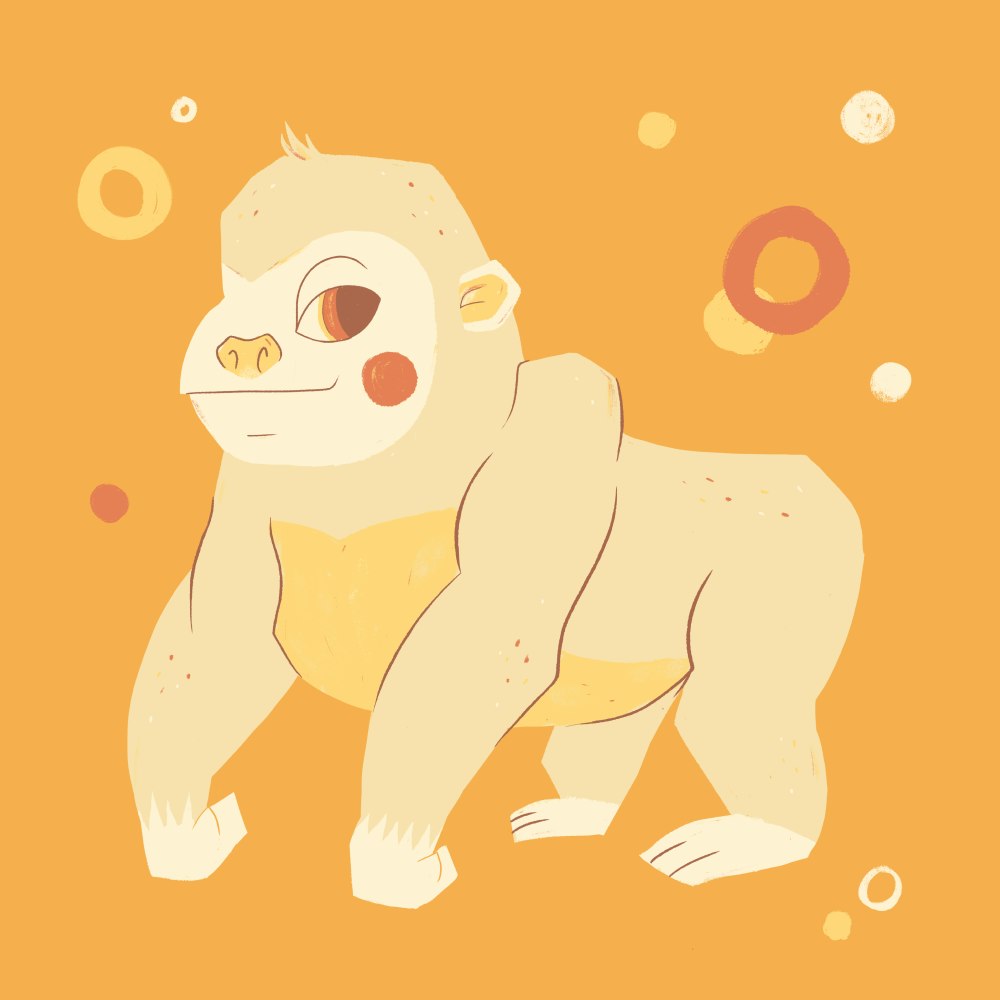 Free Art - Cute baby Gorilla | Mixkit
