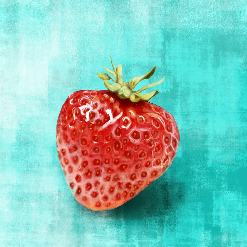 Fresh strawberry on a solid background