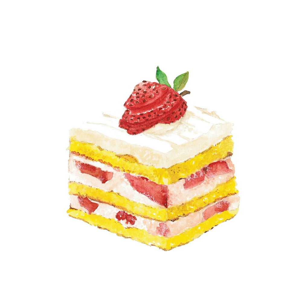 Mouth-watering piece of strawberry shortcake