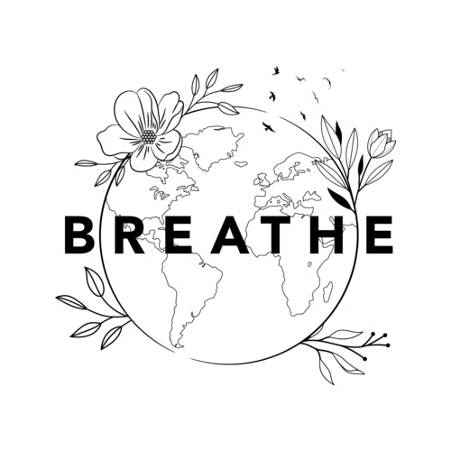 Planet earth and the word Breathe