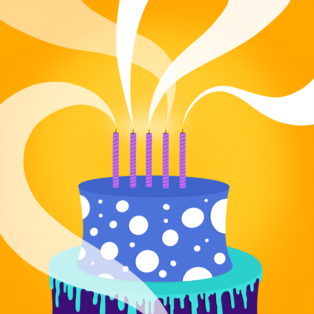 Animated Chocolate Birthday Cake With Candles Email Backgrounds | ID#:  23212 | EmailBackgrounds.com