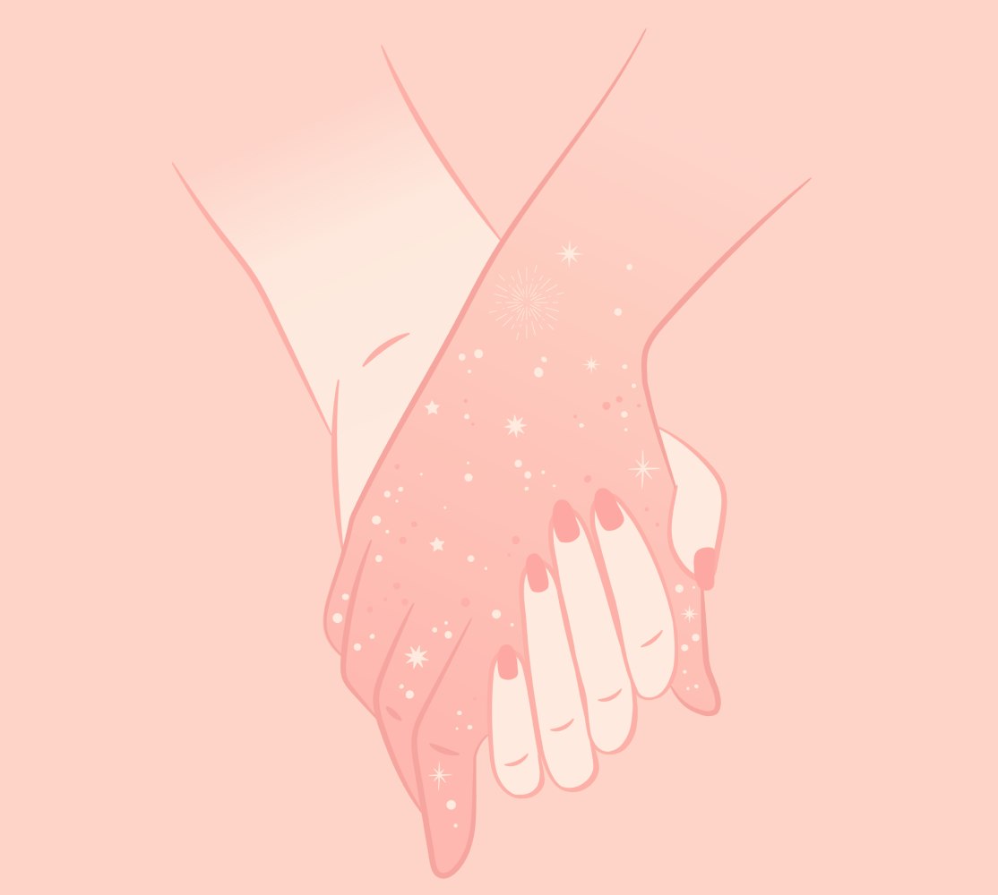 Free Art Two People Holding Hands Mixkit