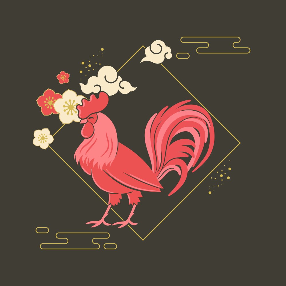 Free Art Year of the Rooster Chinese Zodiac Mixkit