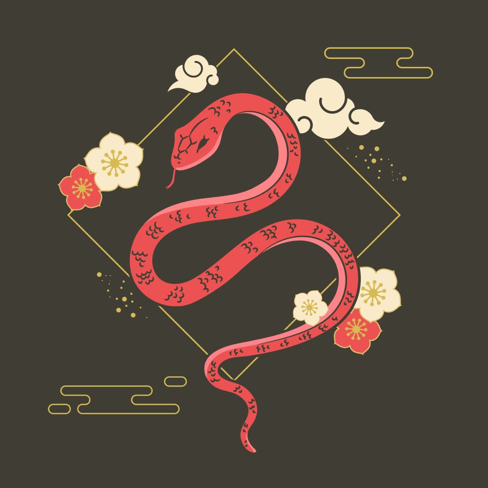 Free Art Year of the Snake Chinese Zodiac Mixkit