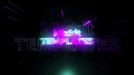 we are open neon sign animation video Template