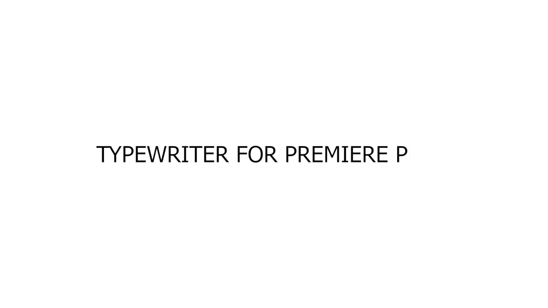 premiere pro type effect