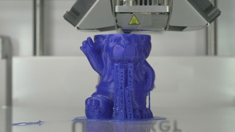 3D Printing a cartoon animal.