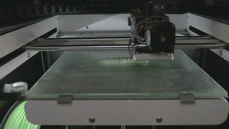 3D Printing a white object.