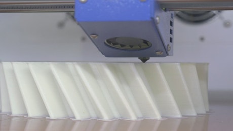 3D Printing using white plastic