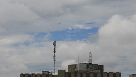 5G Antenna under an overcast sky