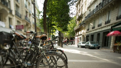 A calm street in Paris.