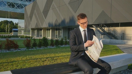 A man reading the newspaper