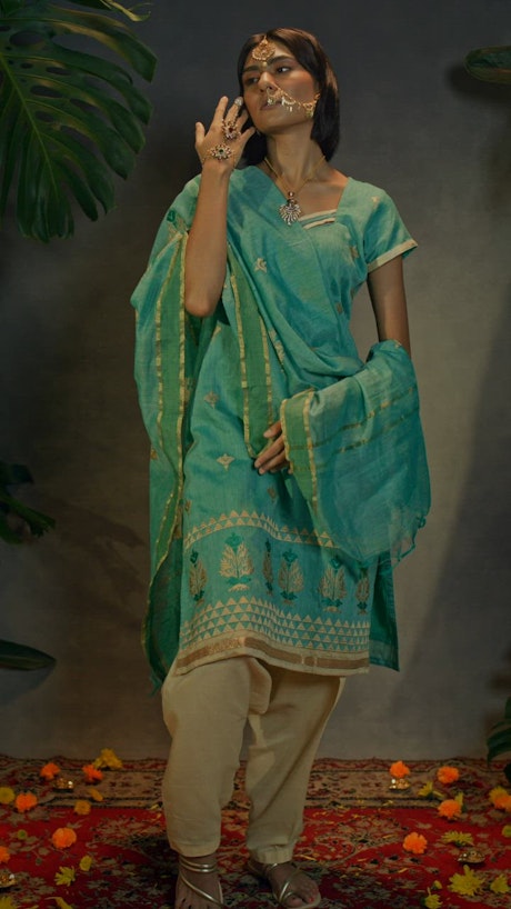 A young captivating Indian woman posing.
