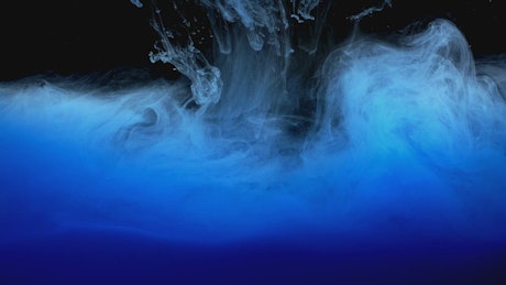 Abstract blue clouds under water