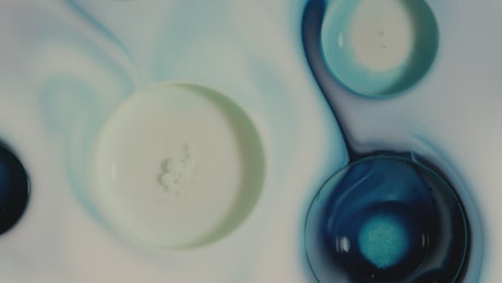 Abstract bluish liquid in motion