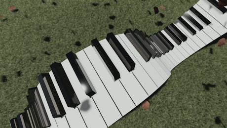 Abstract piano and a guitar