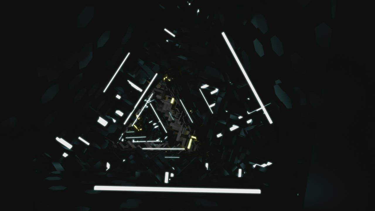  888slot apk Terowongan abstrak lampu segitiga gelap