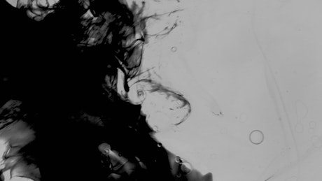 Abstract video of a liquid with dark ink flowing.