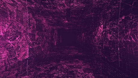 Abstract virtual reality dark tunnel.