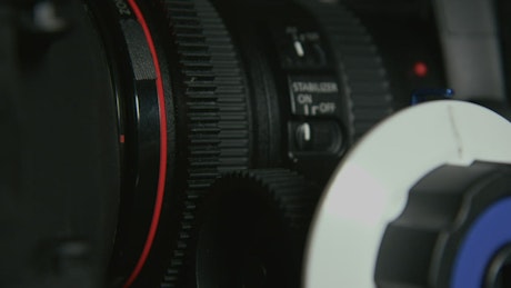 Adjusting a cinema camera