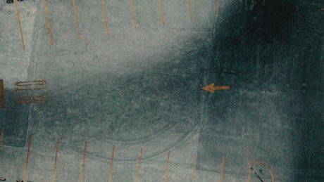 Aerial view of a runner