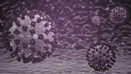 Animated depiction of a bacterial disease.