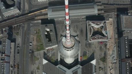 Antenna Alexanderplatz in Germany from above.