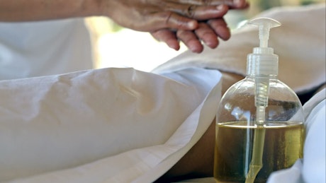 Applying massage oils