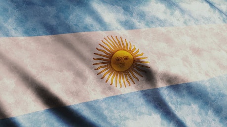 Argentina flag waving.