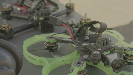 Assembling a complex homemade drone.