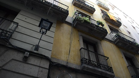 Balconies in Barcelona.