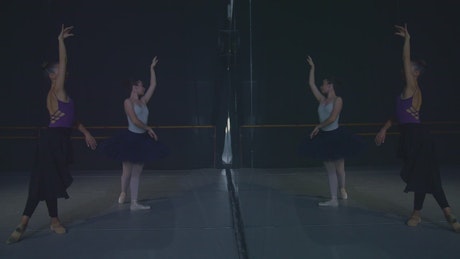 Ballet dancers in rehearsal