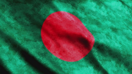 Bangladesh waving flag.