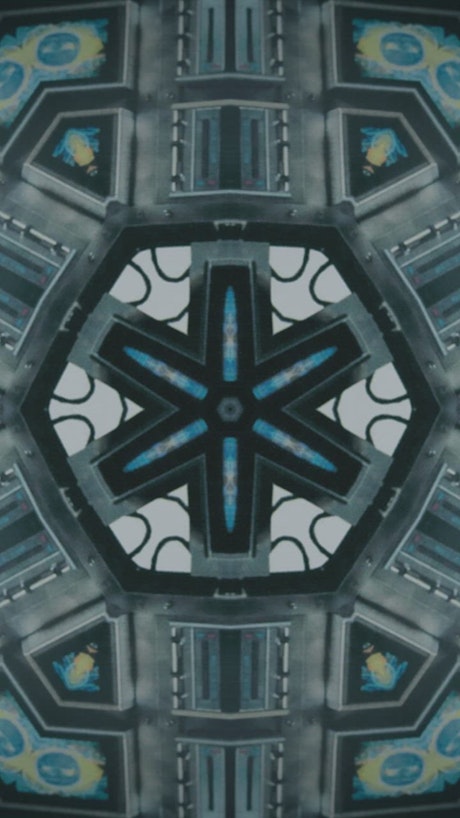 Beautiful compositions of a kaleidoscope viewed in detail