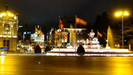Beautiful fountain in Madrid