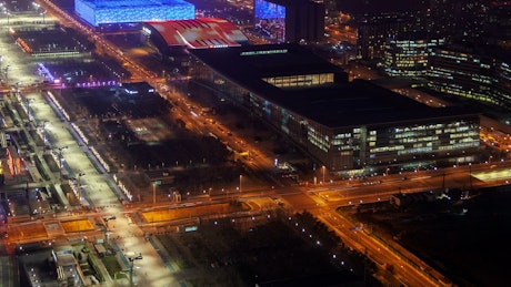 Beijing national convention center at night