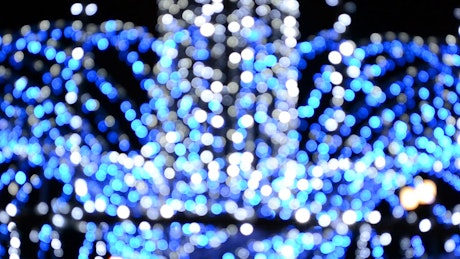 Blurred fountain of lights.