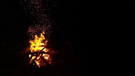 Bonfire in the dark
