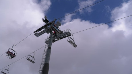 Bottom view of the ski lift