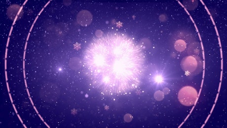 Bright countdown for new year on purple background.
