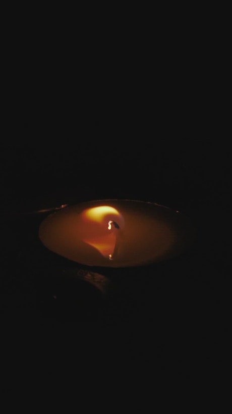 Candle lighting in the dark