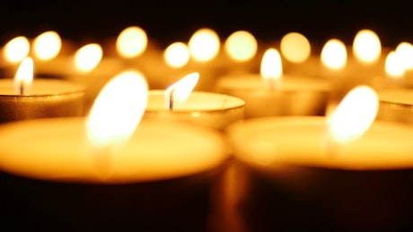 Candles in the dark.