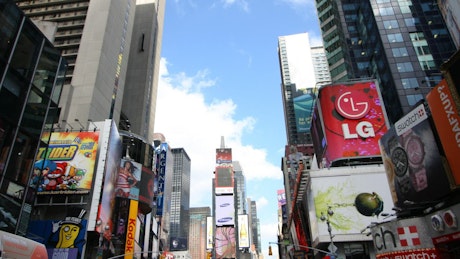 Center of the street in Times Square
