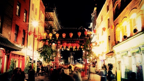 Chinatown at night time.
