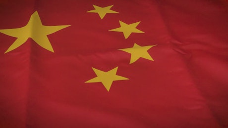 Chinese flag in a close view