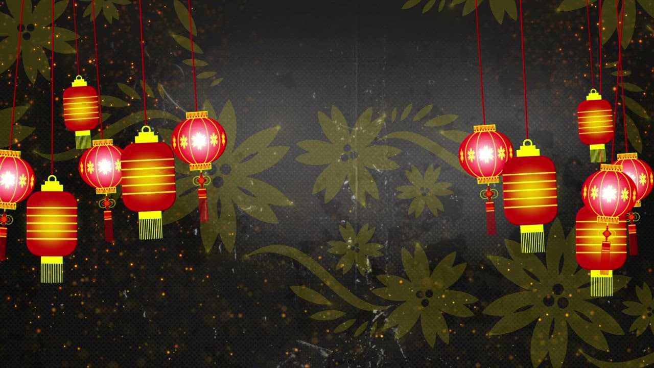 Chinese Lantern Lights, background title video - Free Stock Video