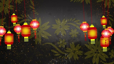 Chinese Lantern Lights, background title video.