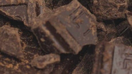 Chocolate bar chunks texture.